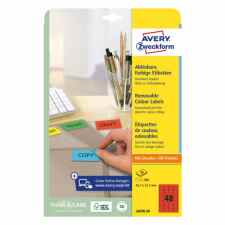 AVERY Usuwalne etykiety kolorowe 45,7 x 21,2 mm czerwone 960 etykiet