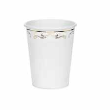 Kubeczki komunijne PartyDeco 220ml białe złote 6szt.